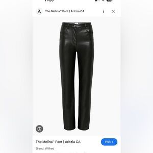 Aritzia Black Melina Pant